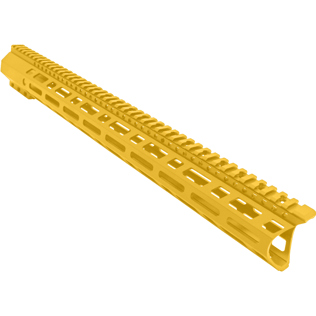 AR-10 / LR-308 DPMS Style Full Top Rail Picatinny MLOK 18" C-Cut Handguard Rail System - Gold