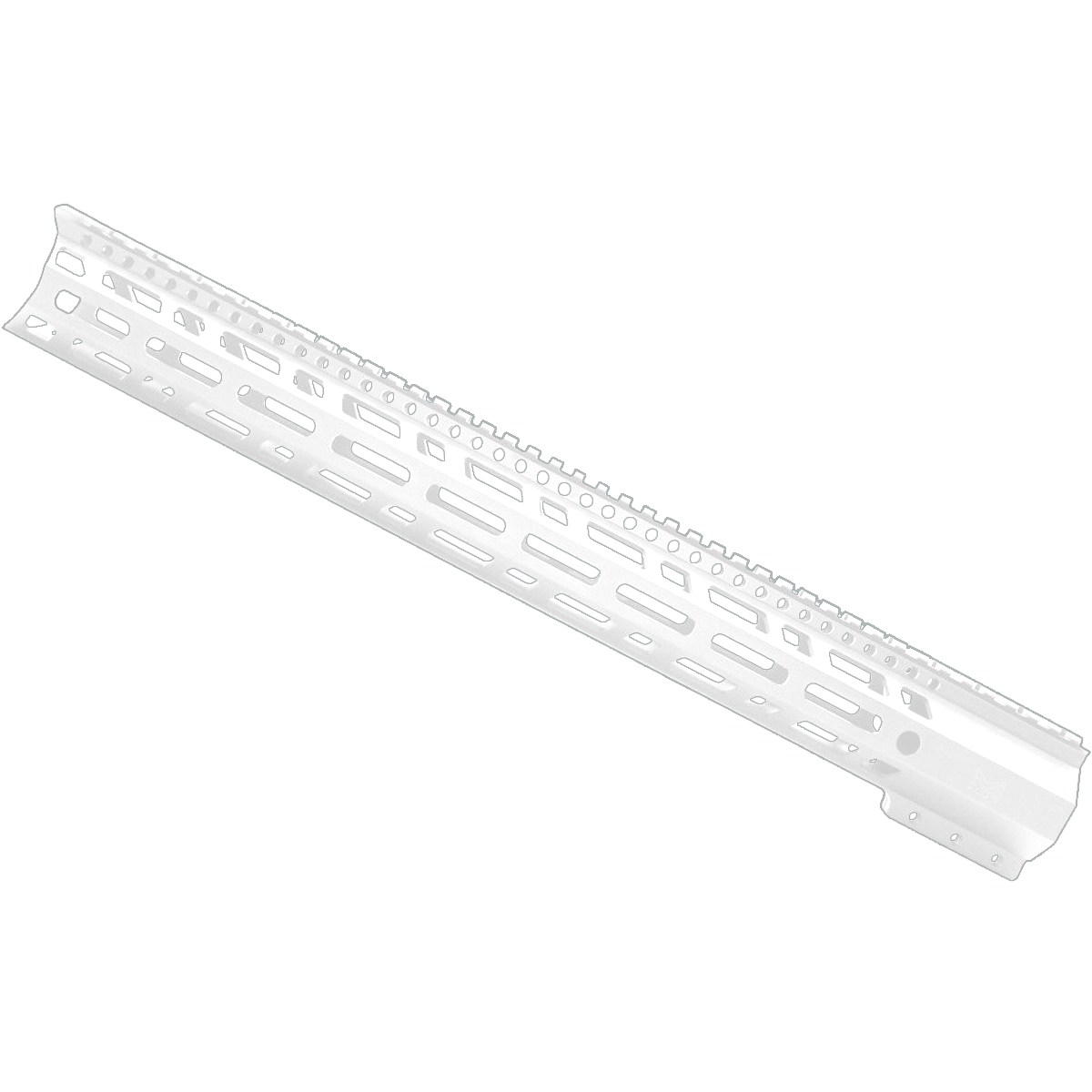 AR-10 / LR-308 DPMS Style Full Top Rail Picatinny MLOK 18" C-Cut Handguard Rail System - Storm Trooper White