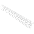 AR-10 / LR-308 DPMS Style Full Top Rail Picatinny MLOK 18" C-Cut Handguard Rail System - Storm Trooper White