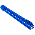 AR-10 / LR-308 DPMS Style Low Hybrid Cut MLOK 18" D-Cut Handguard Rail System - Flame Blue