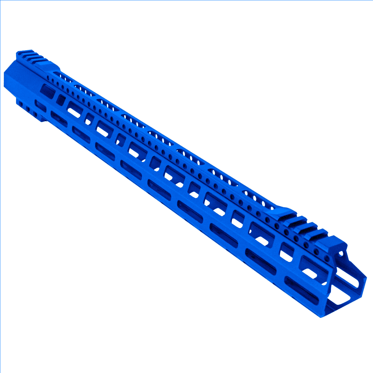 AR-10 / LR-308 DPMS Style Low Hybrid Cut MLOK 18" D-Cut Handguard Rail System - Flame Blue