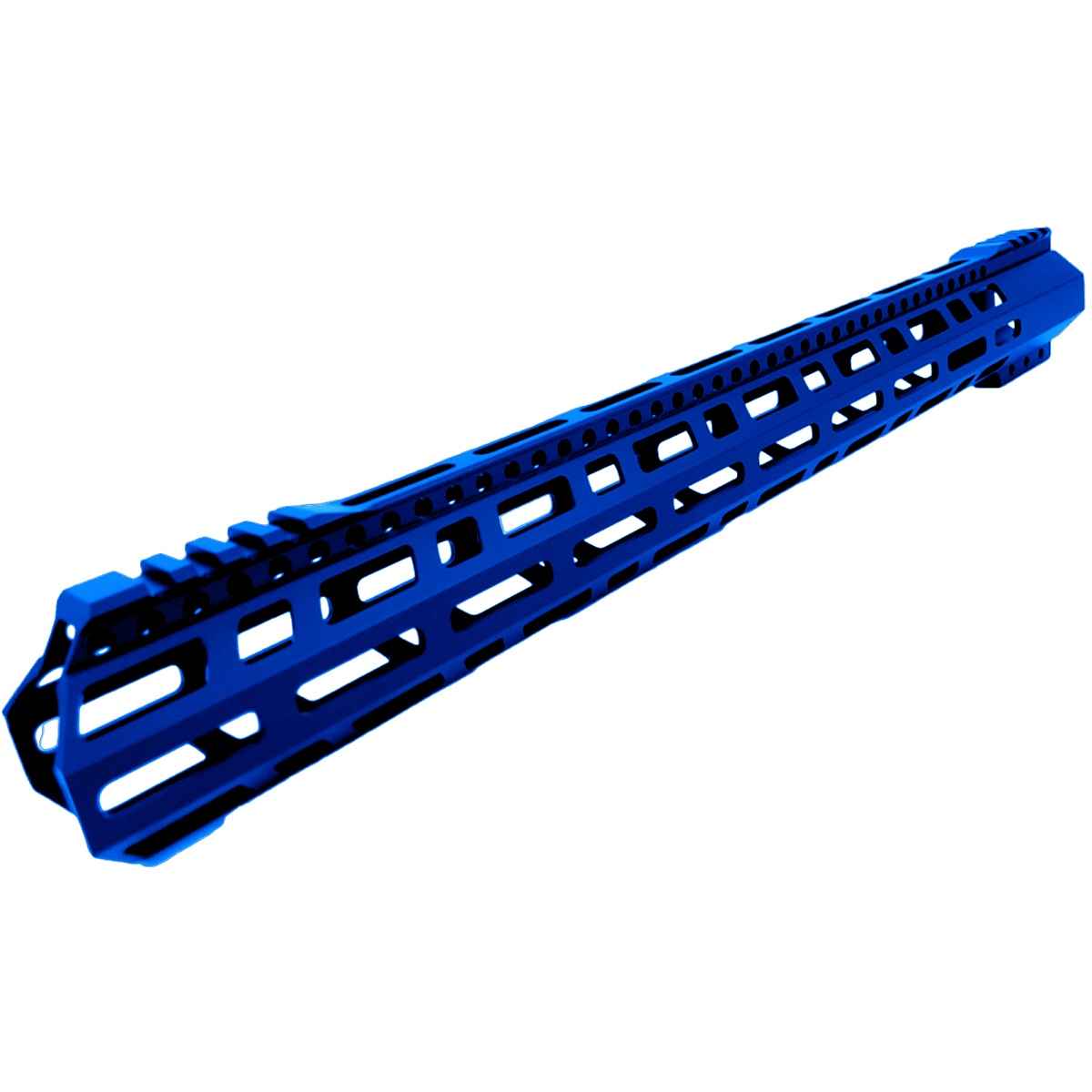 AR-10 / LR-308 DPMS Style Low Hybrid Cut MLOK 18" D-Cut Handguard Rail System - Flame Blue