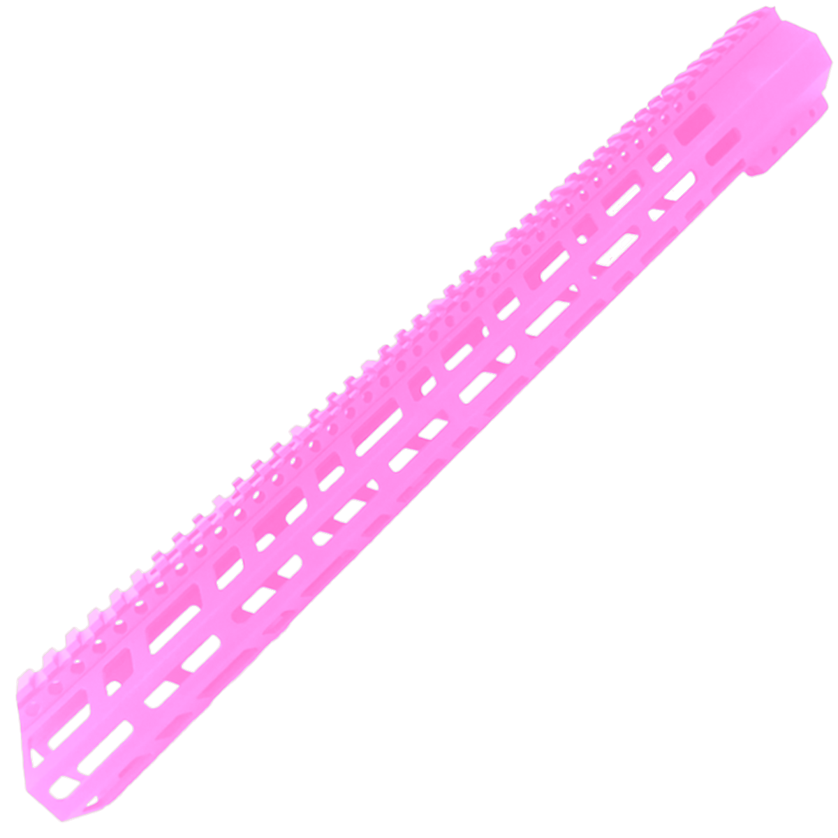 AR-10 / LR-308 DPMS Style Low Profile Full Picatinny Top Rail MLOK 18" D-Cut Handguard Rail System - Sig Pink