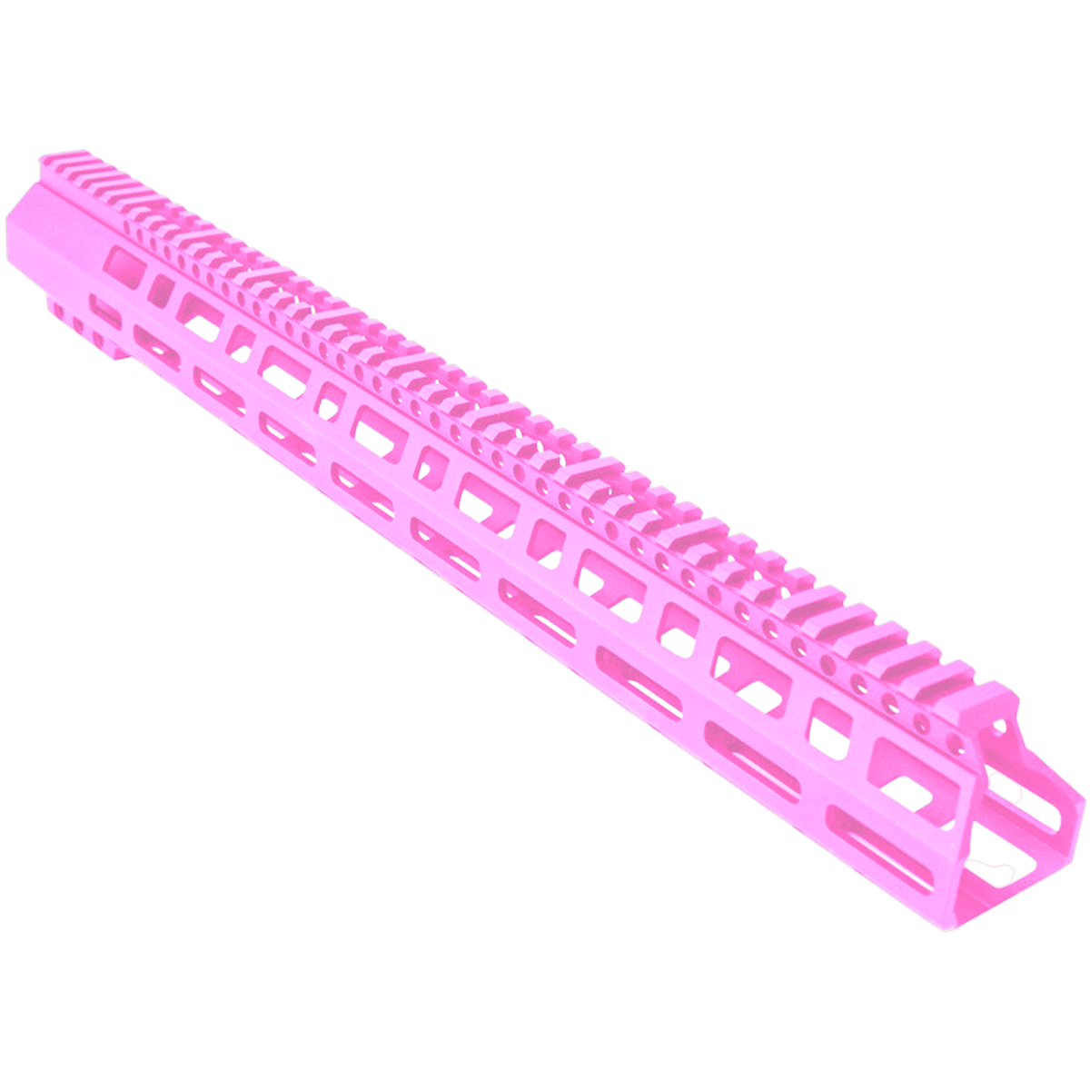 AR-10 / LR-308 DPMS Style Low Profile Full Picatinny Top Rail MLOK 18" D-Cut Handguard Rail System - Sig Pink