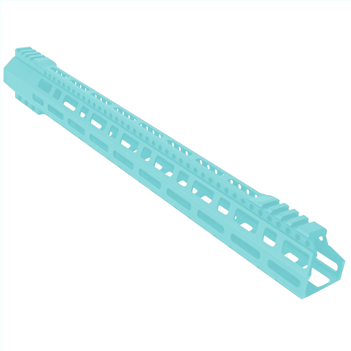 AR-10 / LR-308 DPMS Style Low Hybrid Cut MLOK 18" D-Cut Handguard Rail System - Robins Egg Blue