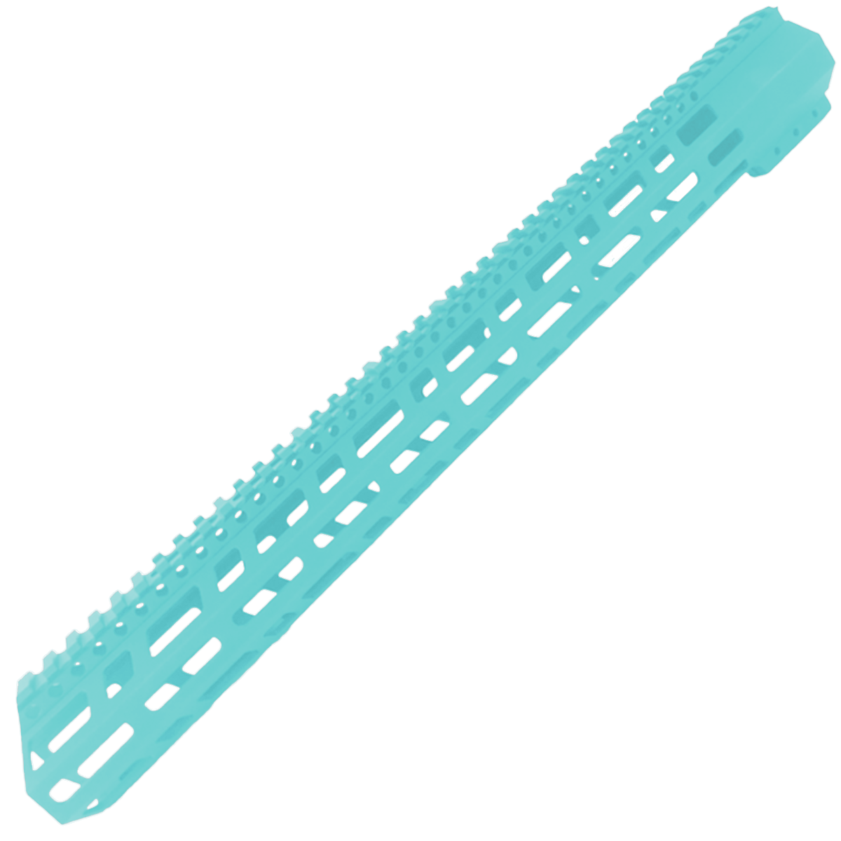 AR-10 / LR-308 DPMS Style Low Profile Full Picatinny Top Rail MLOK 18" D-Cut Handguard Rail System - Robins Egg Blue