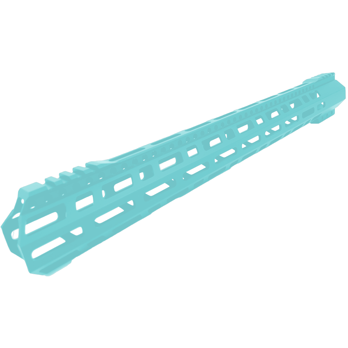 AR-10 / LR-308 DPMS Style Low Hybrid Cut MLOK 18" D-Cut Handguard Rail System - Robins Egg Blue