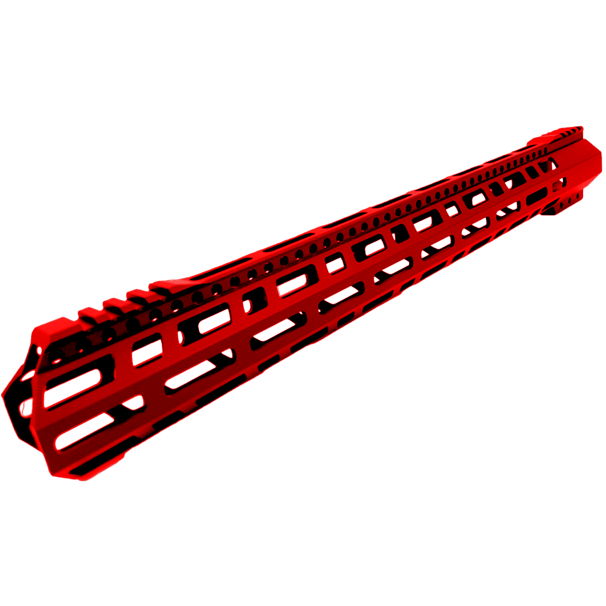 AR-10 / LR-308 DPMS Style Low Hybrid Cut MLOK 18" D-Cut Handguard Rail System - Red