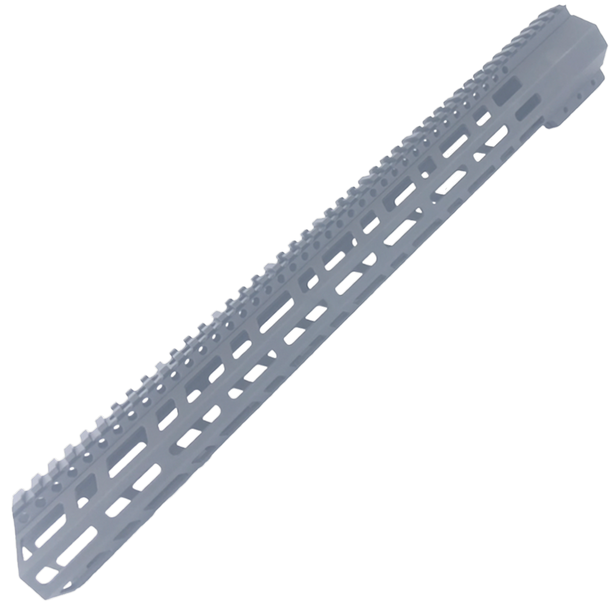 AR-10 / LR-308 DPMS Style Low Profile Full Picatinny Top Rail MLOK 18" D-Cut Handguard Rail System - Sniper Gray