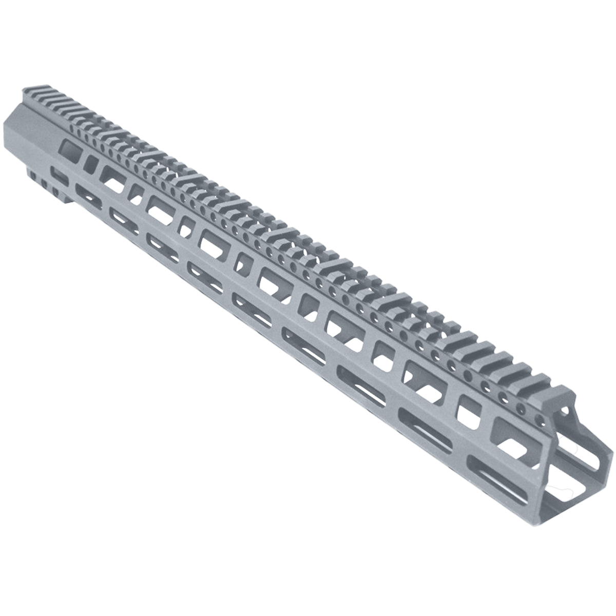 AR-10 / LR-308 DPMS Style Low Profile Full Picatinny Top Rail MLOK 18" D-Cut Handguard Rail System - Sniper Gray