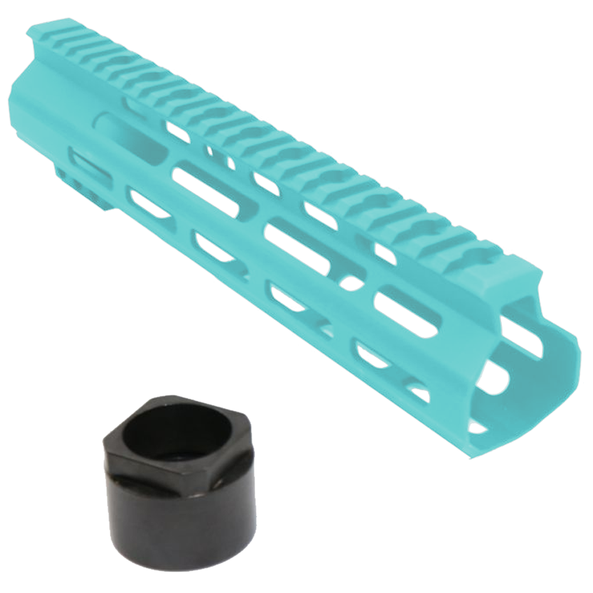 AR-15 Custom Ultra Slim MLOK Handguard 10" - Cerakote Robins Egg Blue