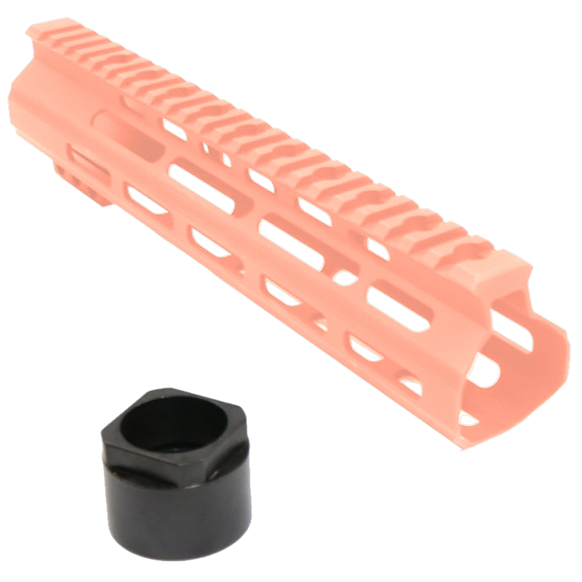 AR-15 Custom Ultra Slim MLOK Handguard 10" - Cerakote Rose Gold