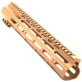 AR-15 Custom Ultra Slim MLOK Handguard 12" - Cerakote Burnt Bronze