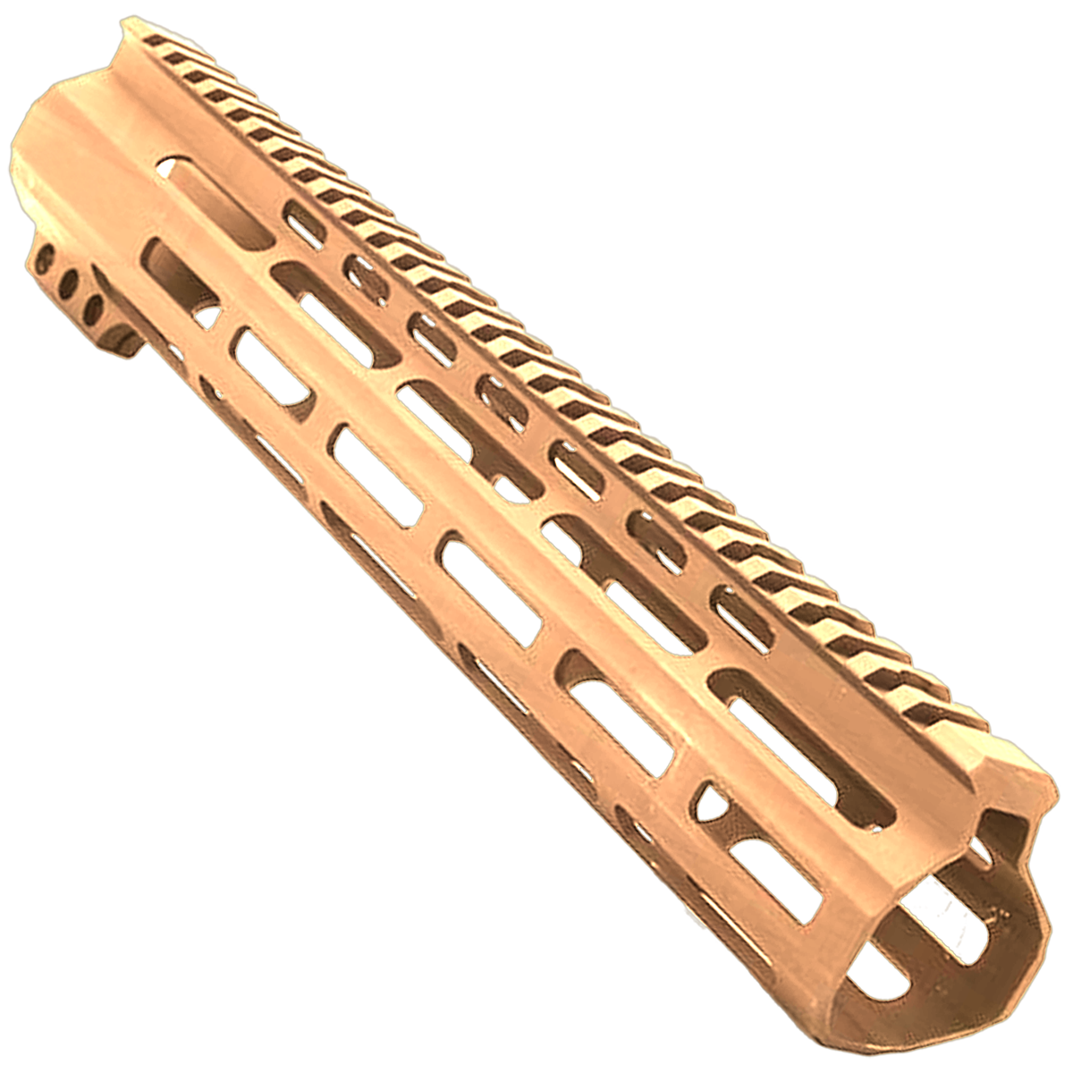 AR-15 Custom Ultra Slim MLOK Handguard 12" - Cerakote Burnt Bronze