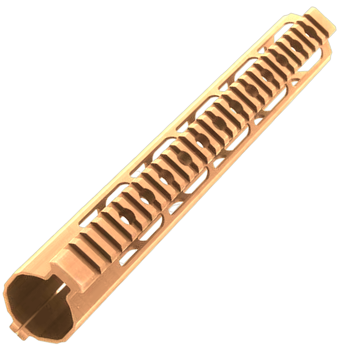 AR-15 Custom Ultra Slim MLOK Handguard 12" - Cerakote Burnt Bronze