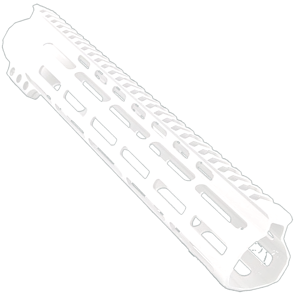 AR-15 Custom Ultra Slim MLOK Handguard 12" - Cerakote Storm Trooper White
