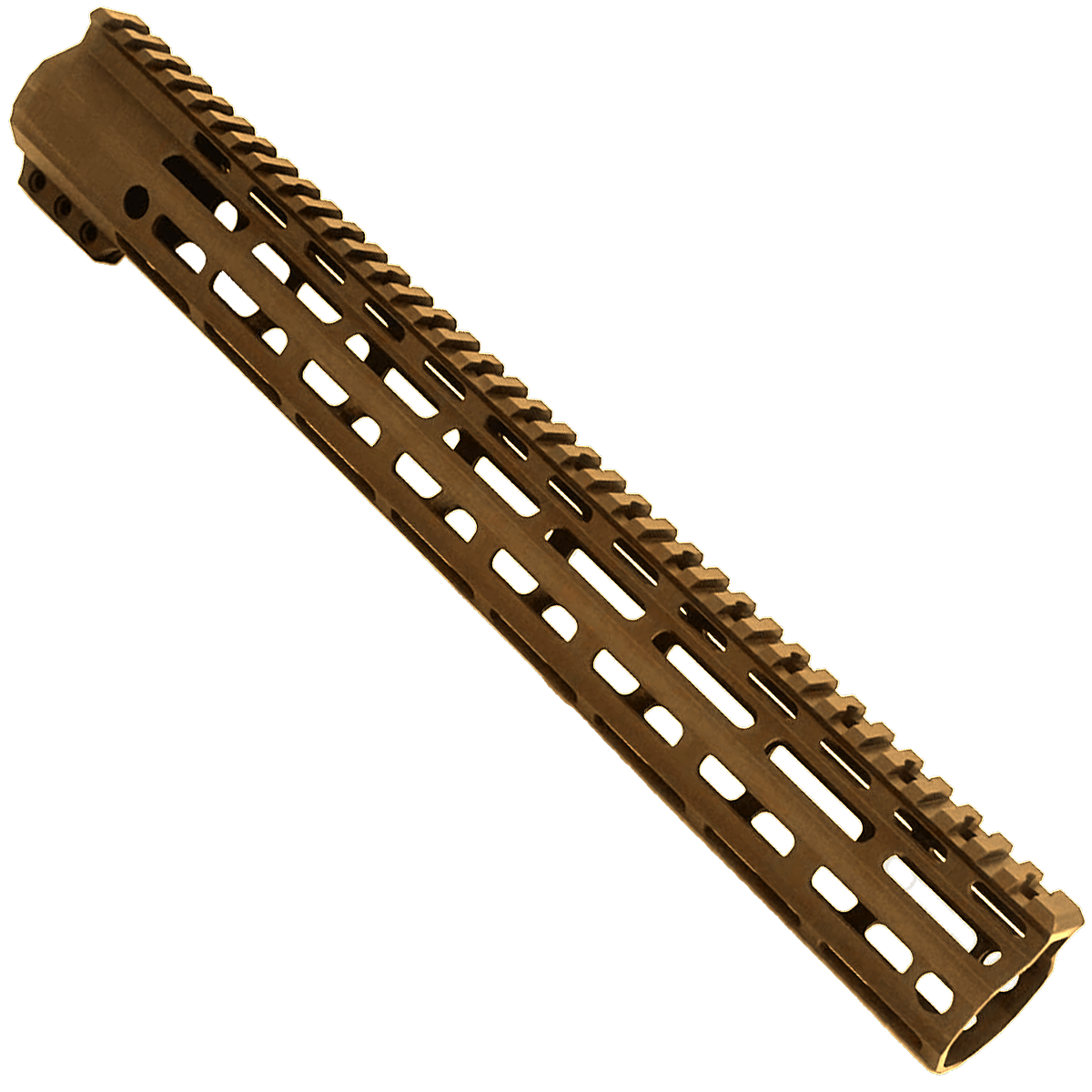 AR-15 M-Lok Super Slim Free Float Handguard Full Top Picatinny Rail 15"- Burnt Bronze