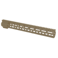 AR-15 M-Lok Super Slim Free Float Handguard Full Top Picatinny Rail 15"- Flat Dark Earth