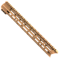 AR-15 Custom USA Made Super Slim M-LOK Free Float Handguard Front C-Cut 15" - Burnt Bronze