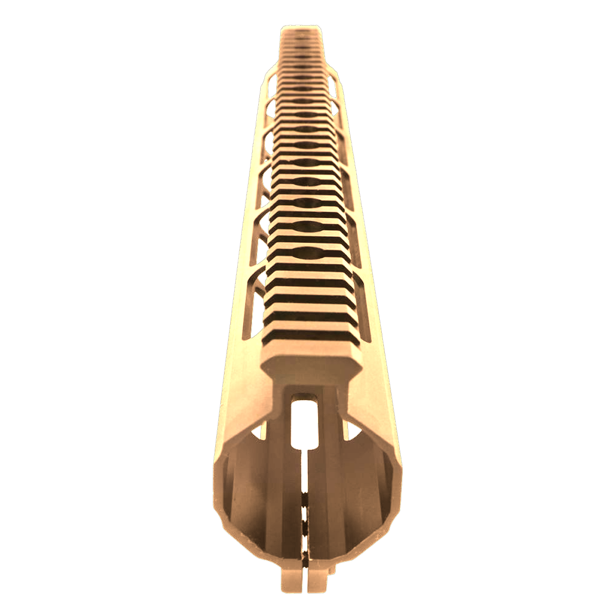 AR-15 Custom USA Made Super Slim M-LOK Free Float Handguard Front C-Cut 15" - Burnt Bronze