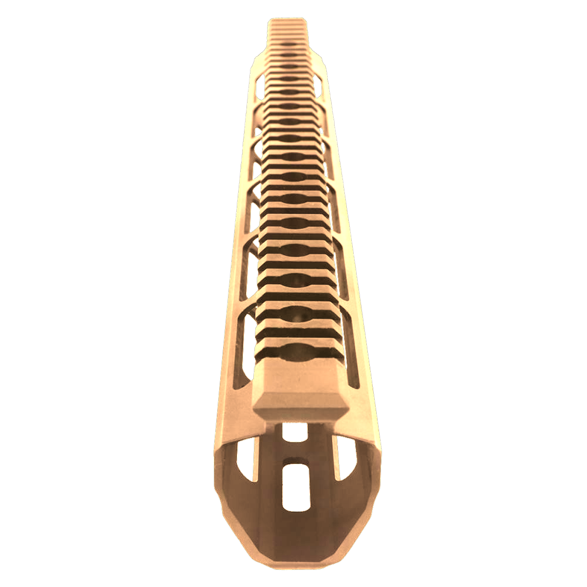 AR-15 Custom USA Made Super Slim M-LOK Free Float Handguard Front C-Cut 15" - Burnt Bronze