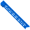AR-15 Custom USA Made Super Slim M-LOK Free Float Handguard Front C-Cut 15" - Flame Blue