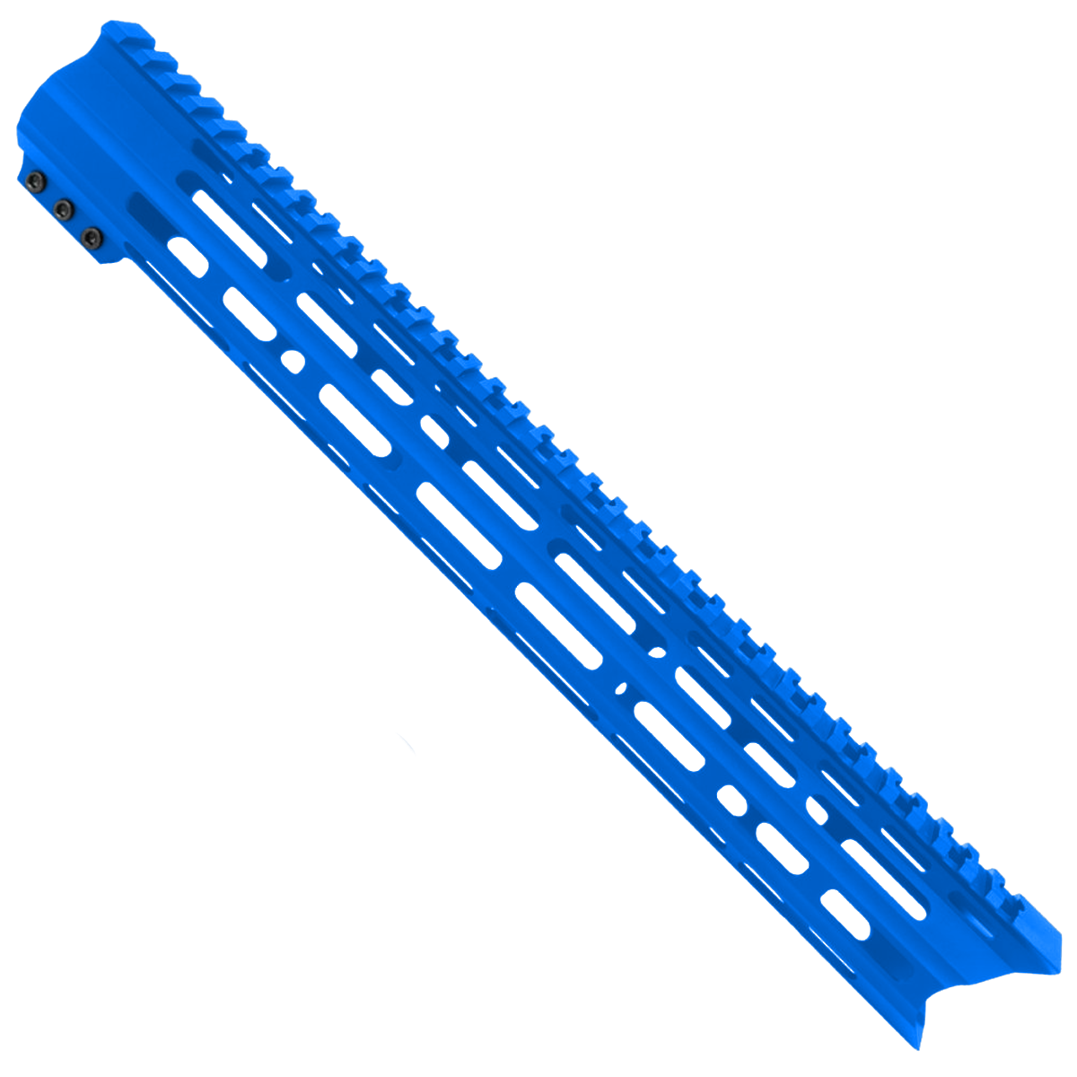 AR-15 Custom USA Made Super Slim M-LOK Free Float Handguard Front C-Cut 15" - Flame Blue
