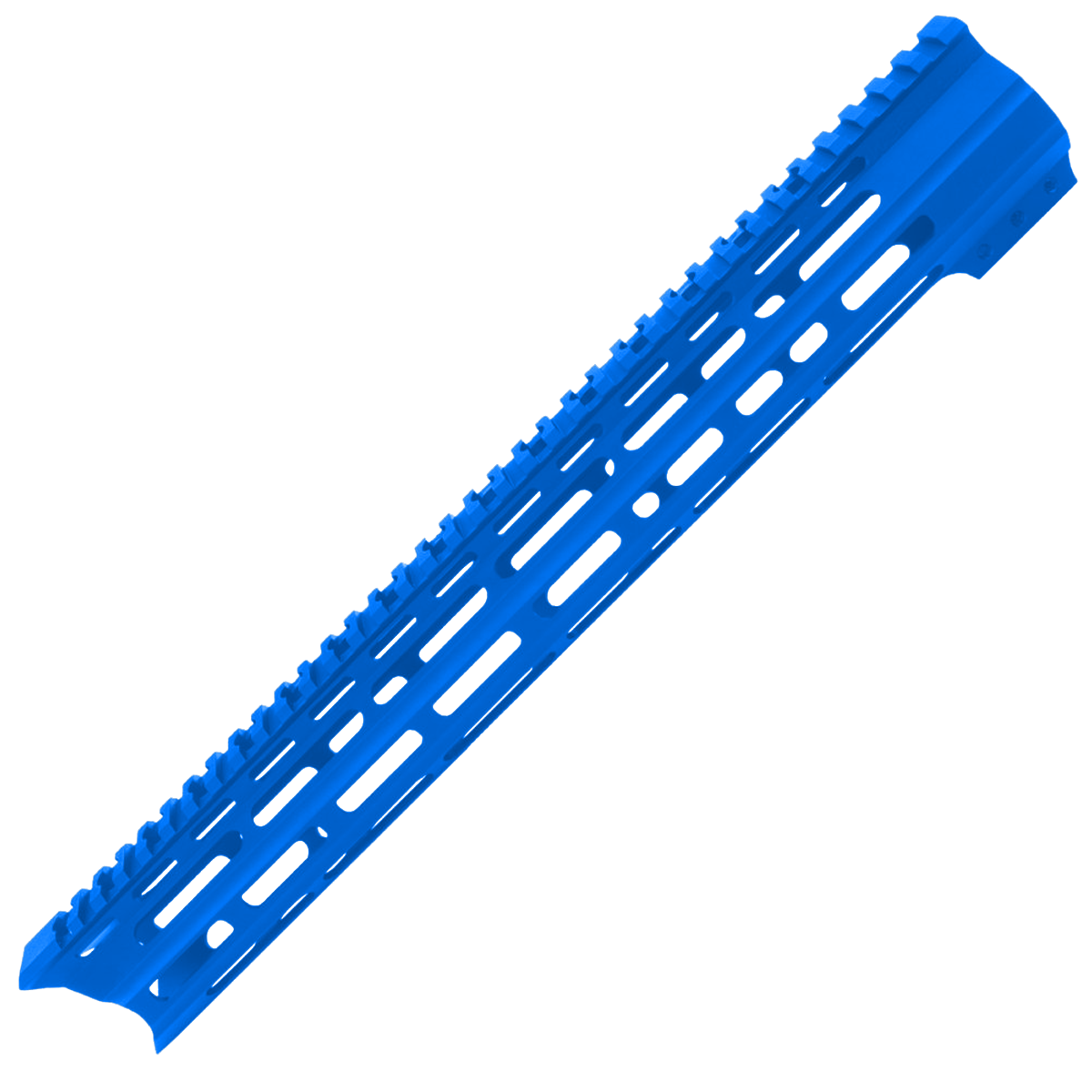 AR-15 Custom USA Made Super Slim M-LOK Free Float Handguard Front C-Cut 15" - Flame Blue