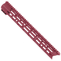 AR-15 Custom USA Made Super Slim M-LOK Free Float Handguard Front C-Cut 15" - Cranberry Frost
