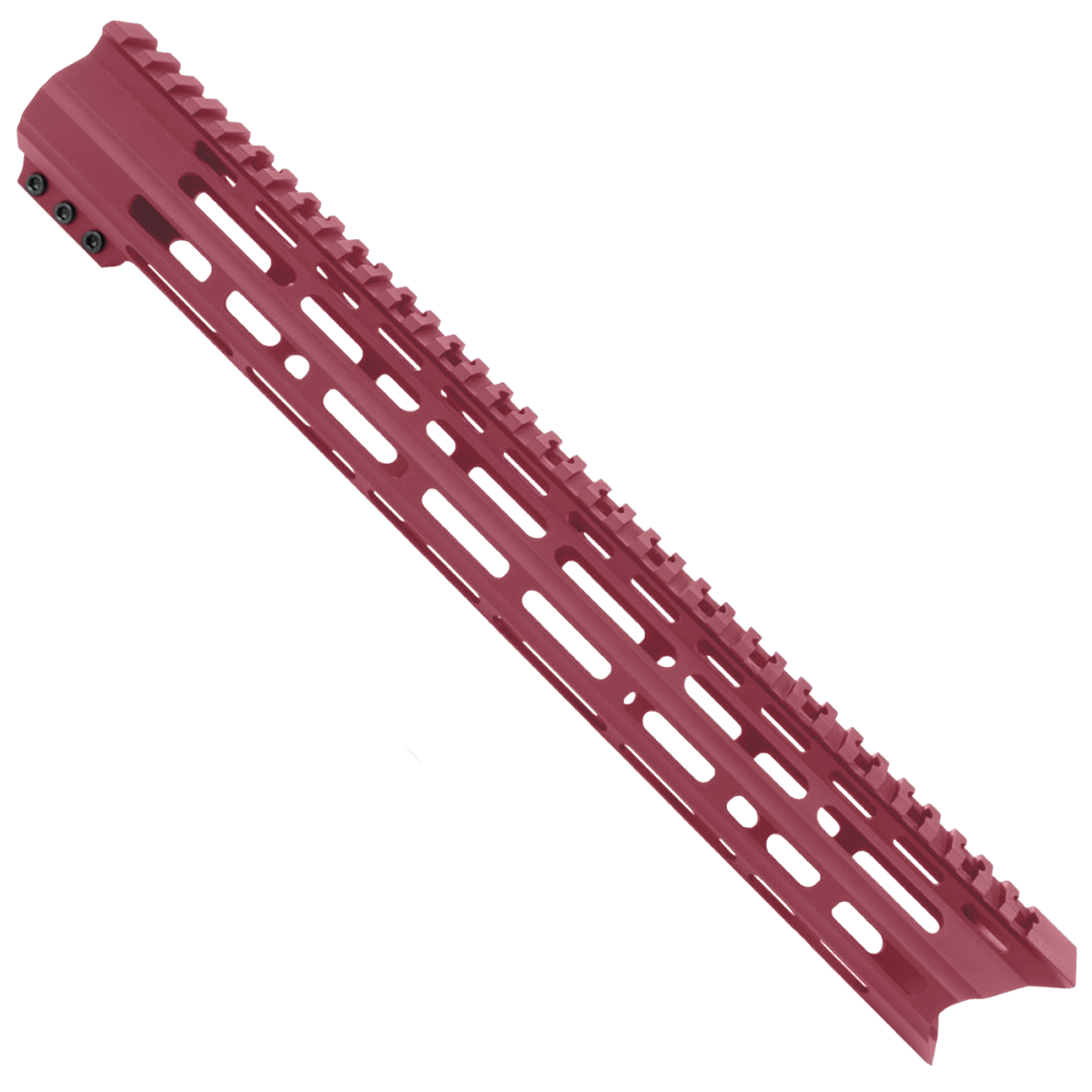 AR-15 Custom USA Made Super Slim M-LOK Free Float Handguard Front C-Cut 15" - Cranberry Frost