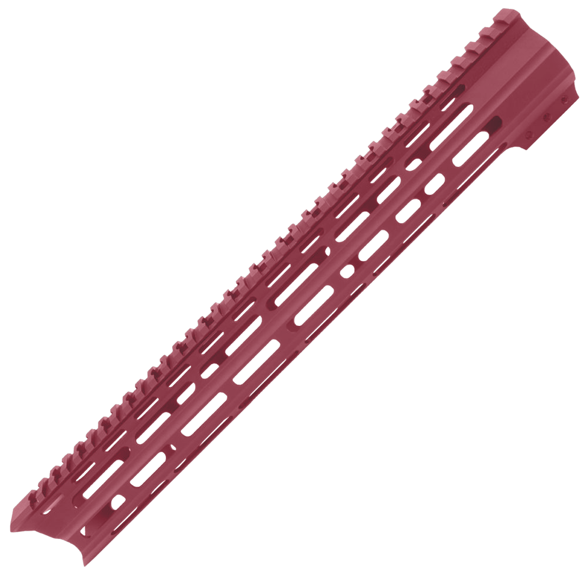 AR-15 Custom USA Made Super Slim M-LOK Free Float Handguard Front C-Cut 15" - Cranberry Frost