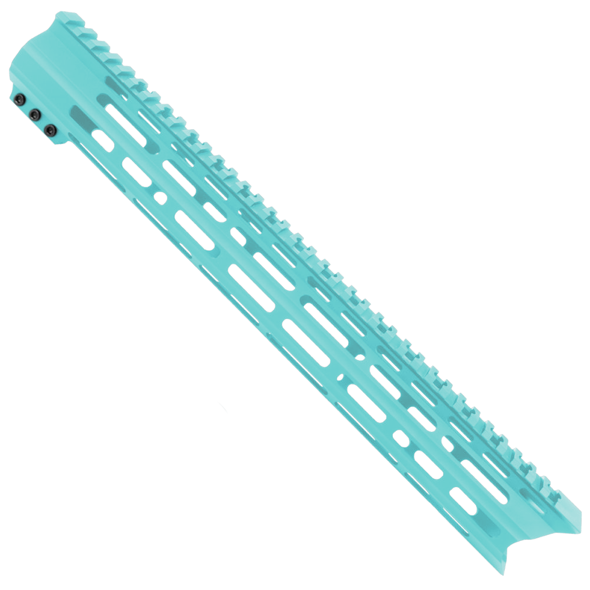 AR-15 Custom USA Made Super Slim M-LOK Free Float Handguard Front C-Cut 15" - Robins Egg Blue
