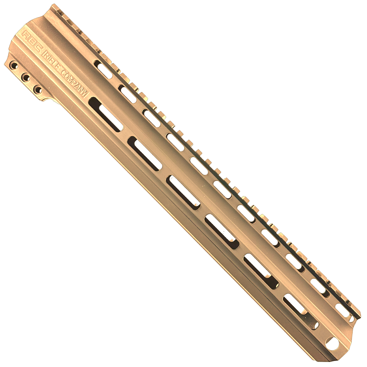 AR15 American Built Custom 13" MLOK Handguard Engraved ABC - Burnt Bronze