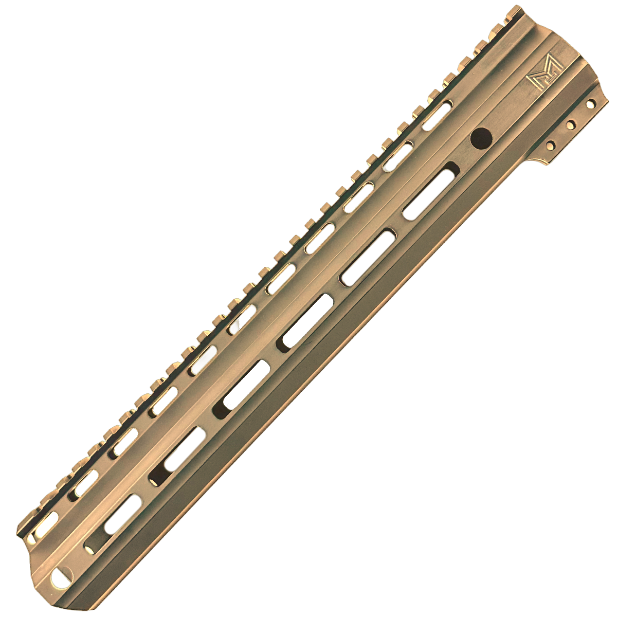 AR15 American Built Custom 13" MLOK Handguard Engraved ABC - Burnt Bronze