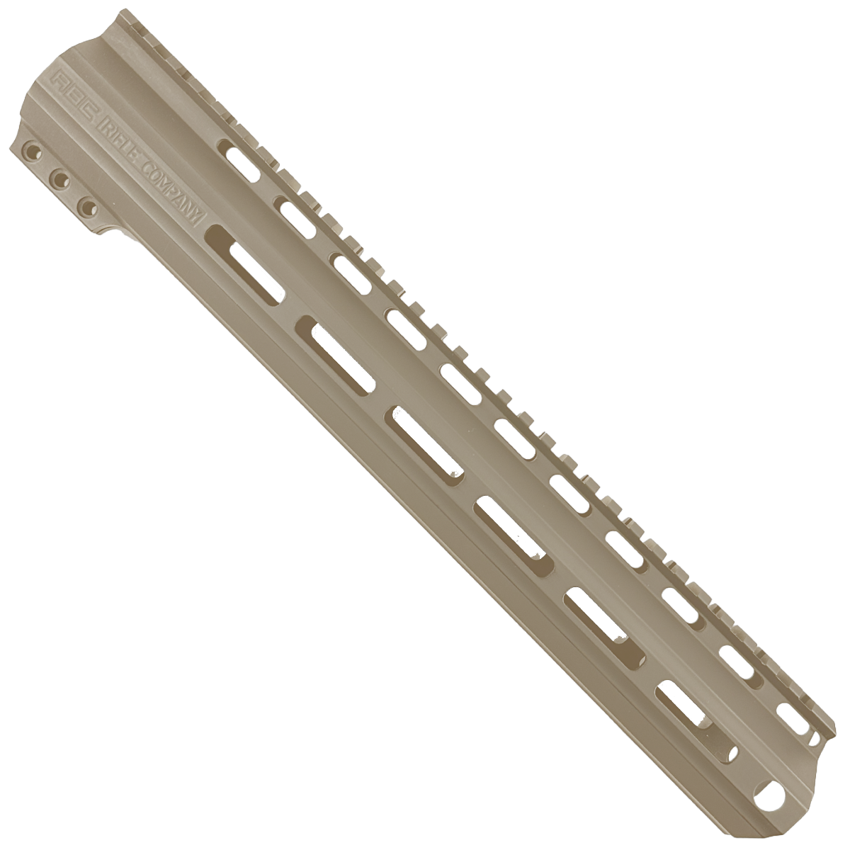 AR15 American Built Custom 13" MLOK Handguard Engraved ABC - Magpul FDE