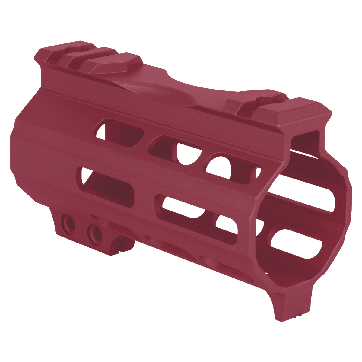 AR-15 4" M-LOK Super Slim Free Float Handguard w/ Handstop- Cranberry Frost