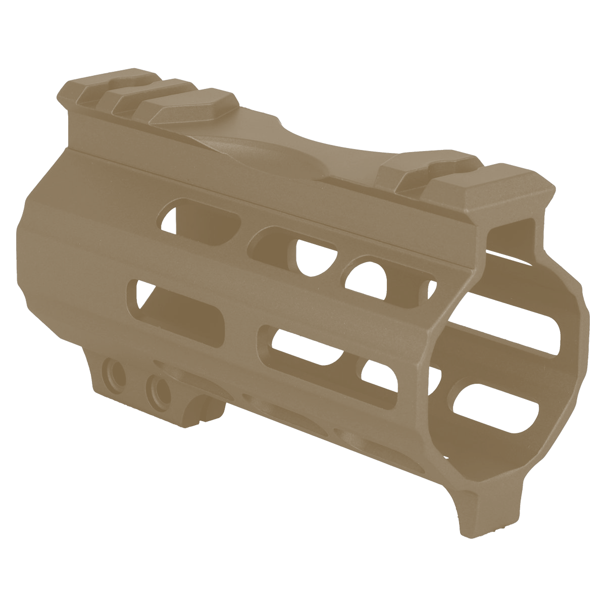 AR-15 4" M-LOK Super Slim Free Float Handguard w/ Handstop- FDE