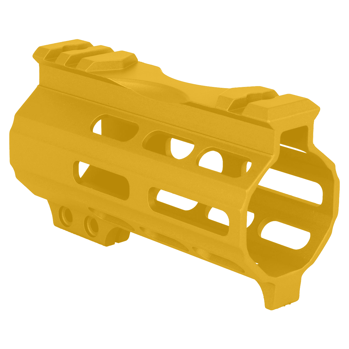 AR-15 4" M-LOK Super Slim Free Float Handguard w/ Handstop- Gold
