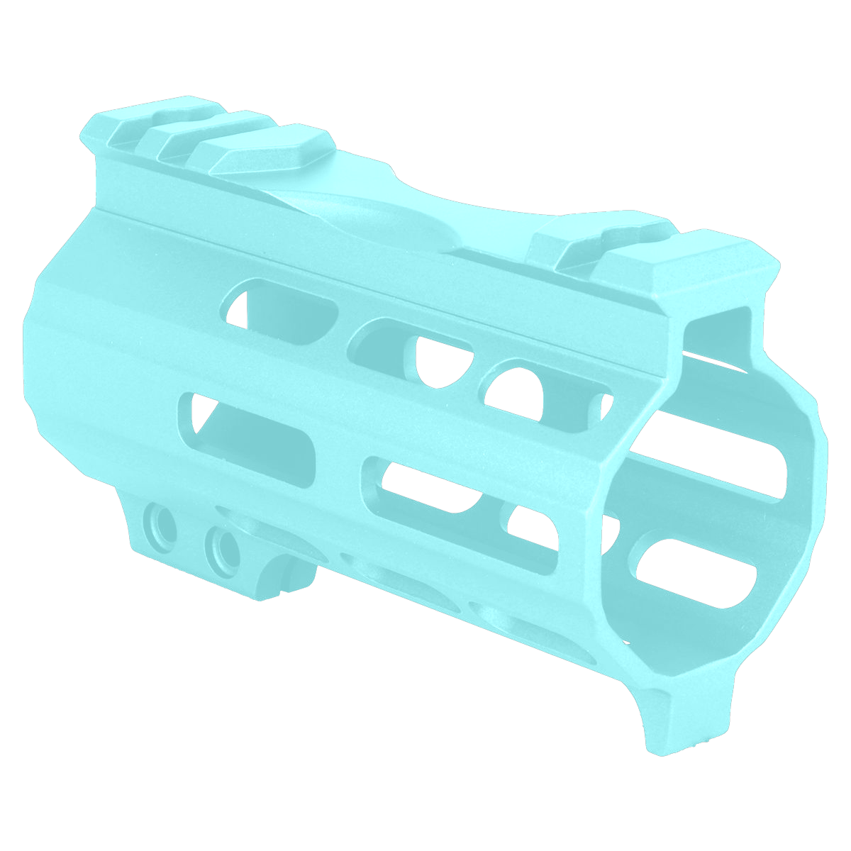 AR-15 4" M-LOK Super Slim Free Float Handguard w/ Handstop- Robins Egg Blue