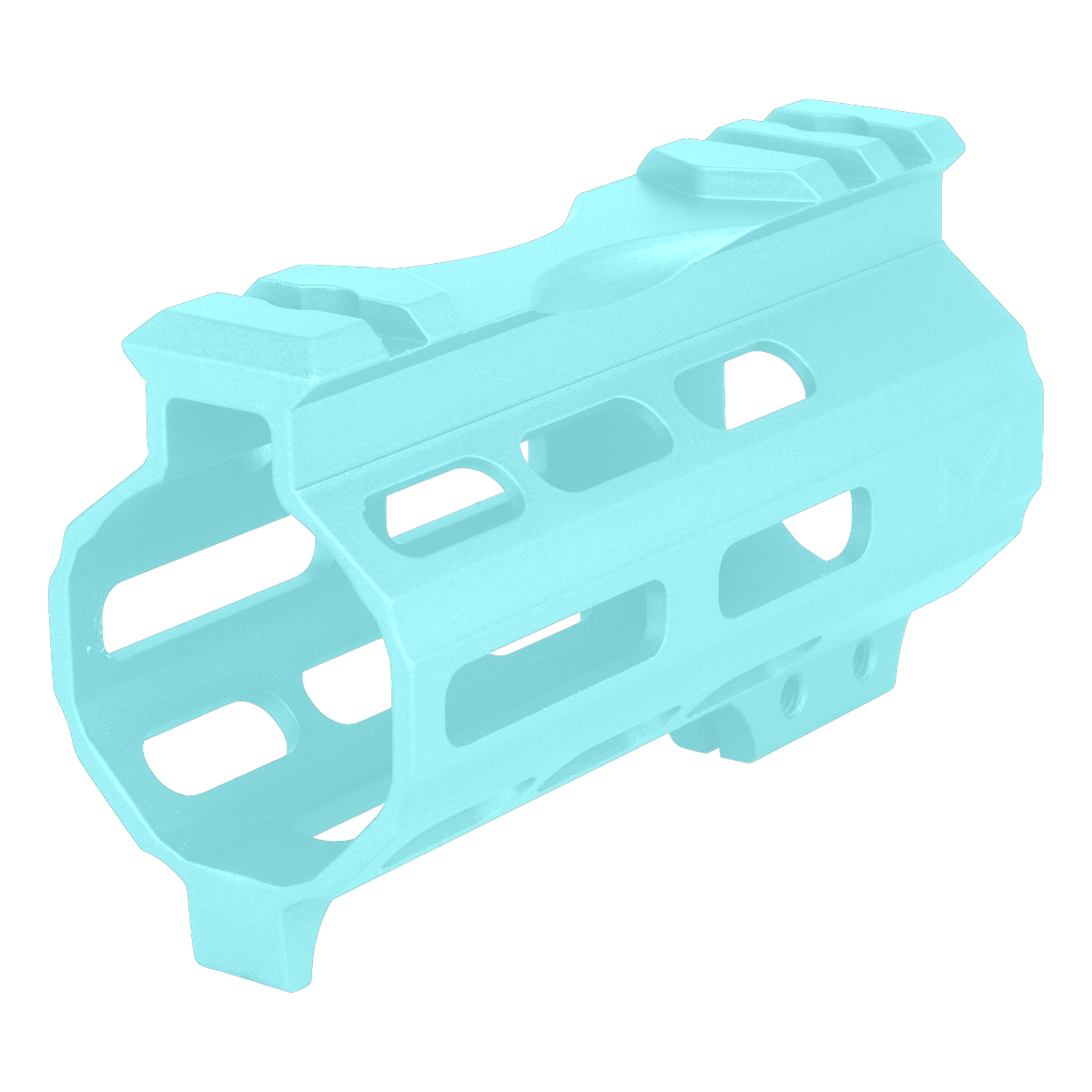 AR-15 4" M-LOK Super Slim Free Float Handguard w/ Handstop- Robins Egg Blue