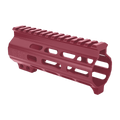 AR-15 Super Slim Free Float 5.5" M-LOK Full Picatinny Rail Handguard w/ Handstop- Cranberry Frost