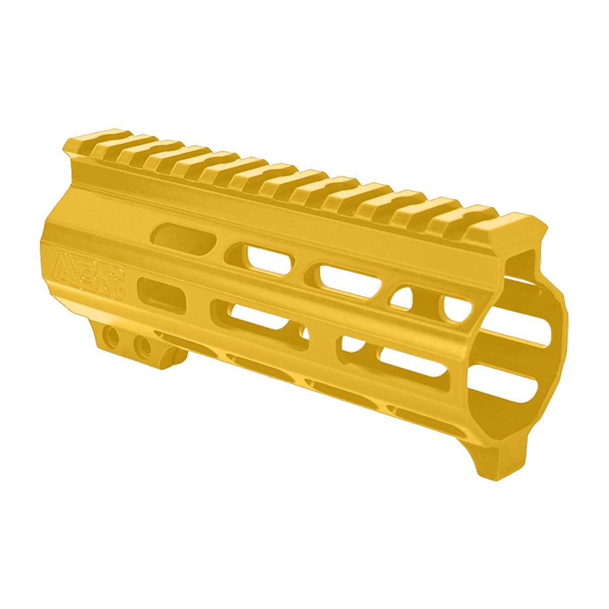 AR-15 Super Slim Free Float 5.5" M-LOK Full Picatinny Rail Handguard w/ Handstop- Gold