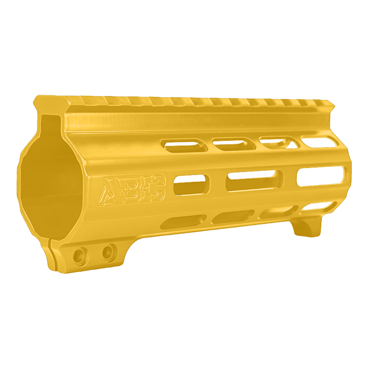 AR-15 Super Slim Free Float 5.5" M-LOK Full Picatinny Rail Handguard w/ Handstop- Gold