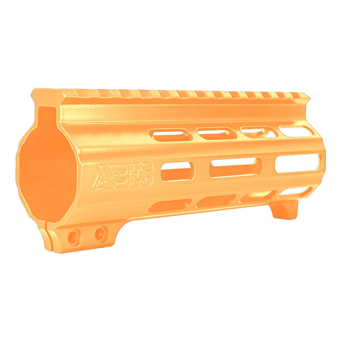 AR-15 Super Slim Free Float 5.5" M-LOK Full Picatinny Rail Handguard w/ Handstop- Tequila Sunrise Orange