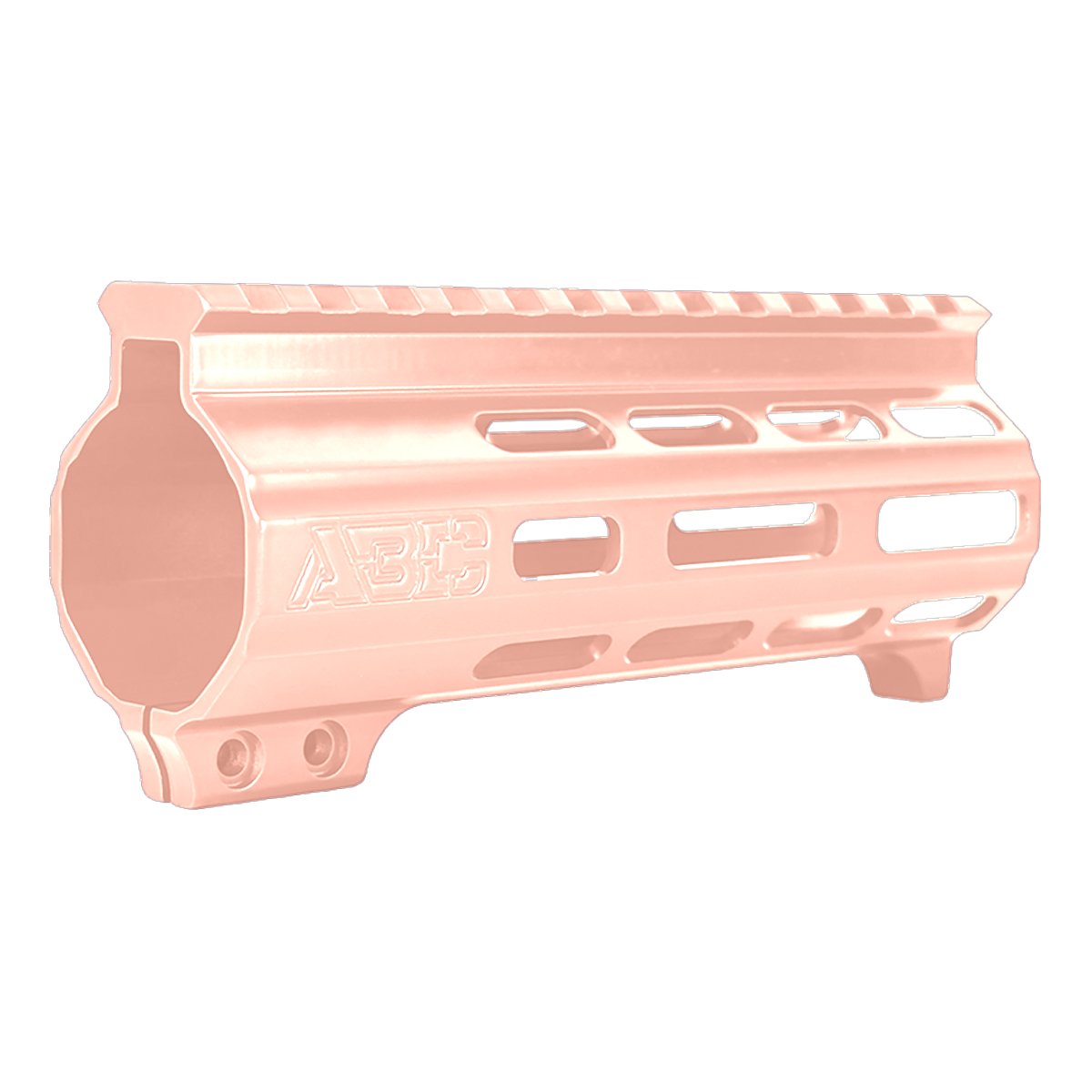 AR-15 Super Slim Free Float 5.5" M-LOK Full Picatinny Rail Handguard w/ Handstop- Rose Gold
