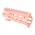 AR-15 Super Slim Free Float 5.5" M-LOK Full Picatinny Rail Handguard w/ Handstop- Rose Gold
