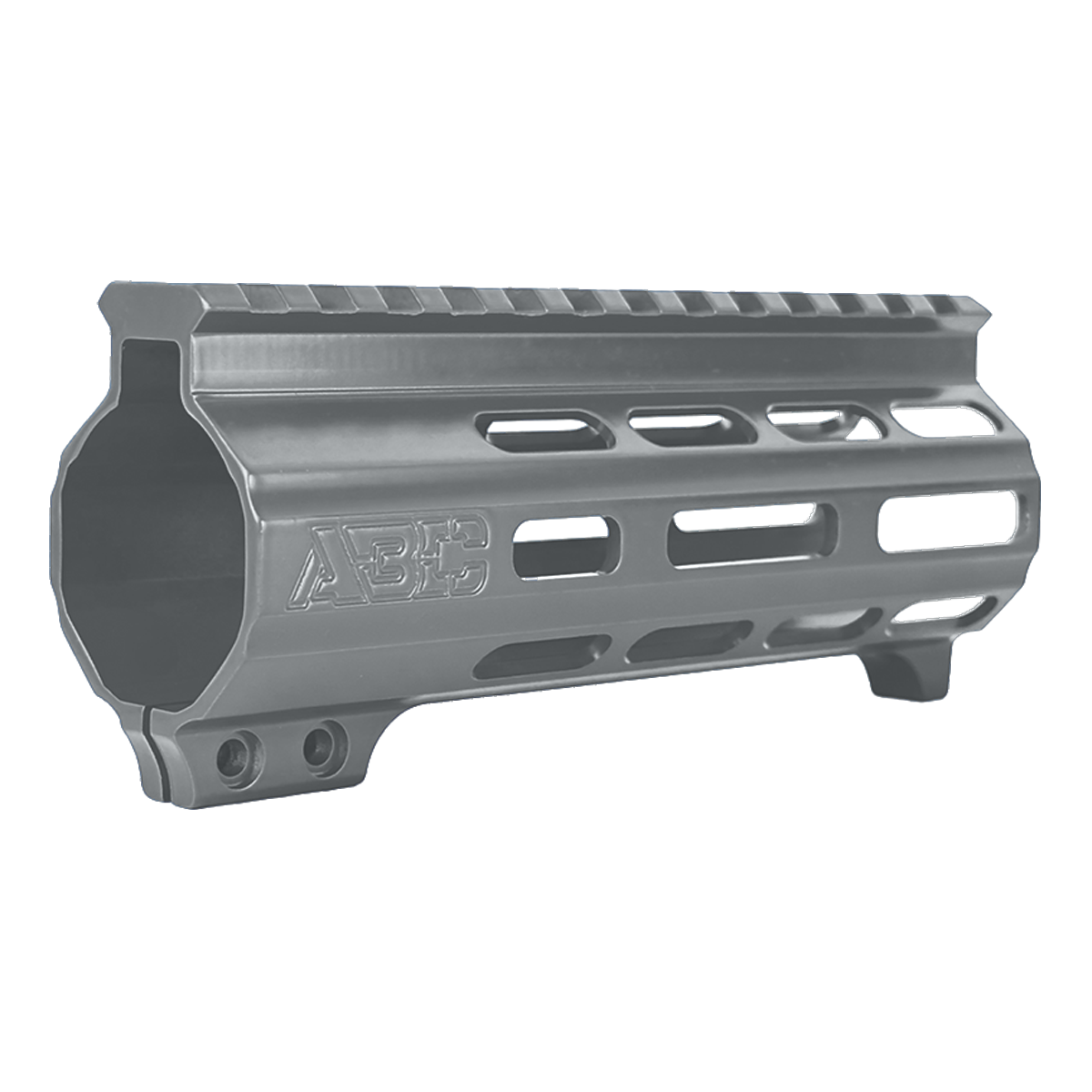 AR-15 Super Slim Free Float 5.5" M-LOK Full Picatinny Rail Handguard w/ Handstop- Tungsten Gray