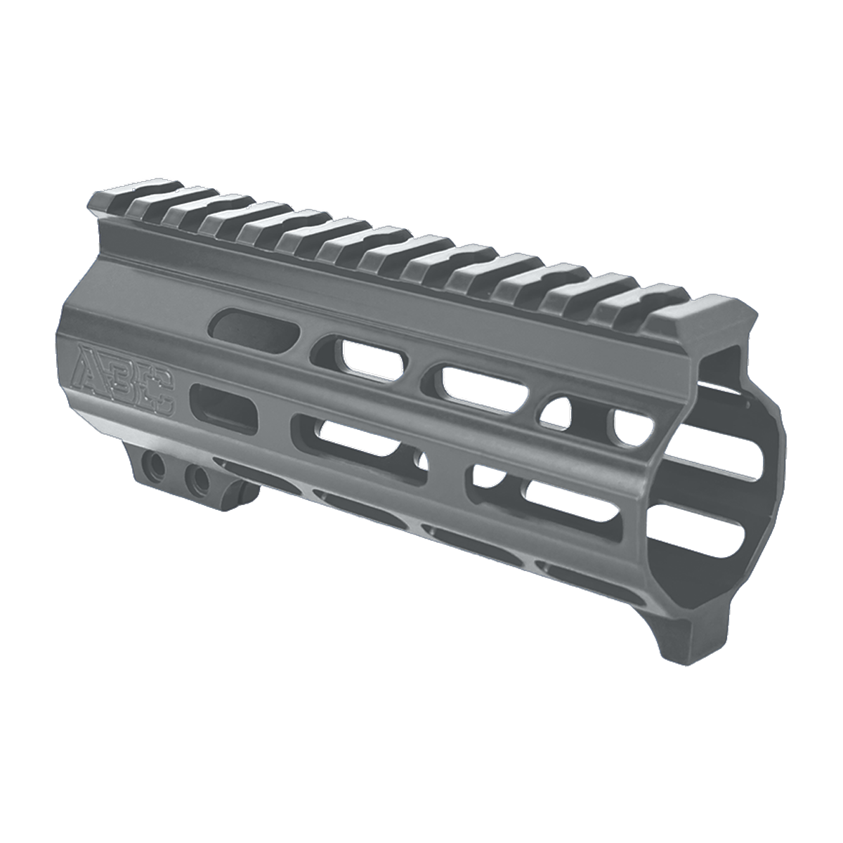 AR-15 Super Slim Free Float 5.5" M-LOK Full Picatinny Rail Handguard w/ Handstop- Tungsten Gray
