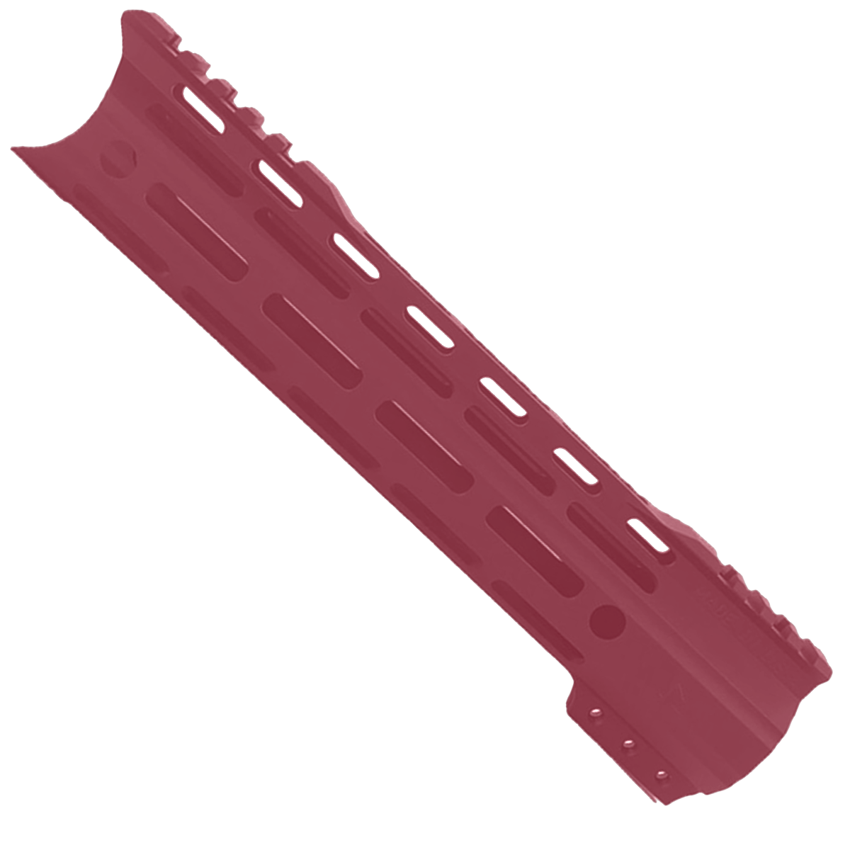 AR-15 American Built Custom 10" Hybrid MLOK Handguard - Cerakote Cranberry Frost
