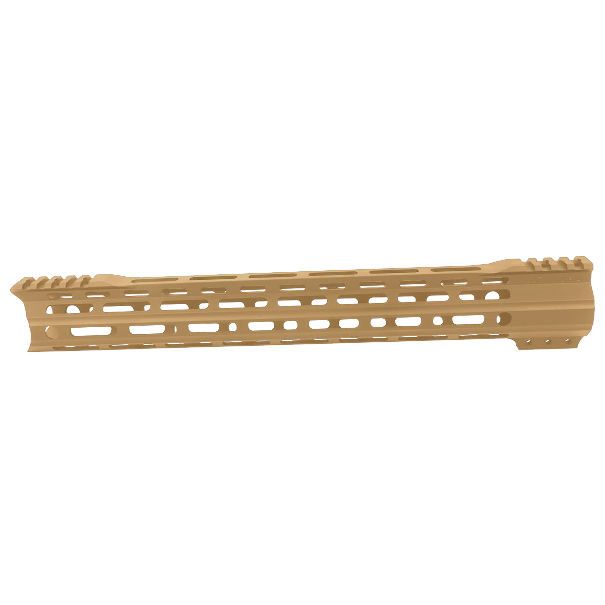 AR-15 Custom Hybrid Top Cut Super Slim MLOK Handguard 15" - Cerakote Burnt Bronze